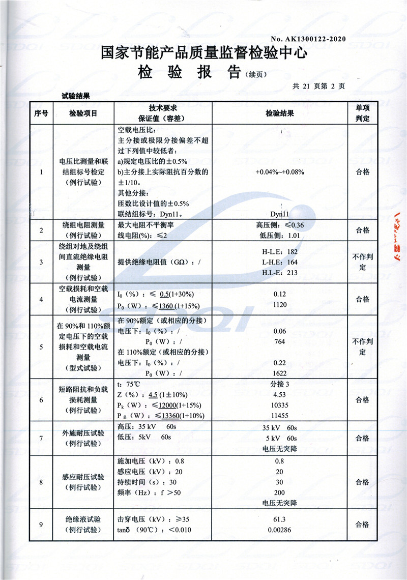 高低压试验报告-S11-1250蔚县蔚县蔚县油浸式变压器-2.jpg